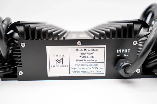 5 Bank Lithium & AGM Marine Waterproof Battery Charger - Battery Chargers