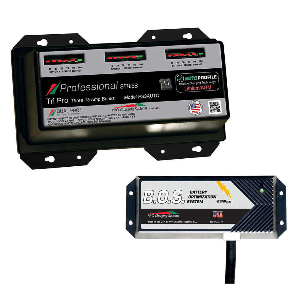 Dual Pro SS3 3 Bank Battery Charger w/3 Bank B.O.S.