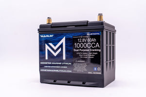 1000CCA 12V 60Ah Dual Purpose Cranking Lithium Battery - BLUETOOTH - MML-12CR60B