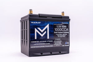 1000CCA 12V 60Ah Dual Purpose Cranking Lithium Battery - BLUETOOTH - MML-12CR60B