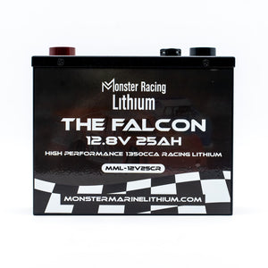 12.8V 25AH - ’THE FALCON’ - MONSTER RACING LITHIUM