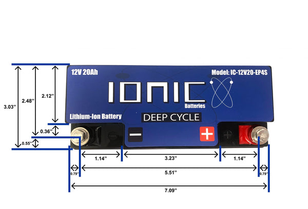 12 Volt 20Ah Deep Cycle Lithium Battery