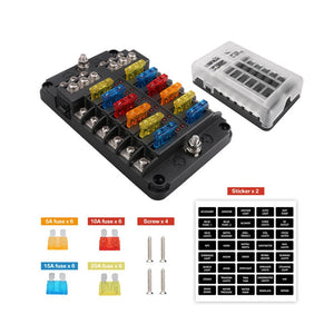 12 Way Fuse Block Panel - Accessories
