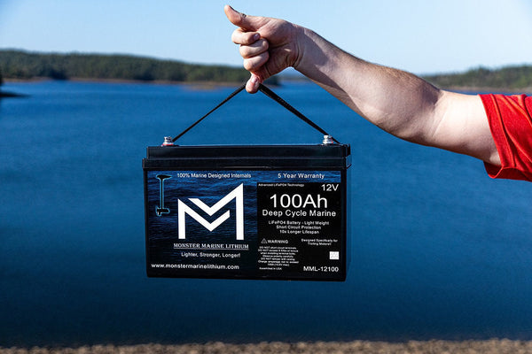 12v 100Ah Bluetooth Deep Cycle Lithium Marine Battery