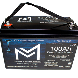 12v 100Ah Bluetooth Deep Cycle Lithium Marine Battery