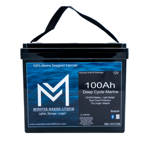 12v 100Ah Slim Series Bluetooth Deep Cycle Lithium Marine Battery Group 24 - 12V Batteries