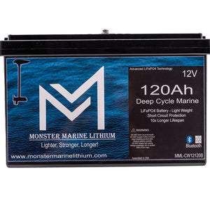 12V 120Ah Bluetooth Lithium Deep Cycle Marine Battery MML-12120b (w/ bluetooth)