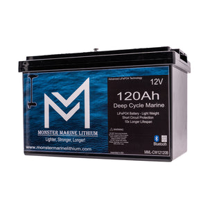 12V 120Ah Bluetooth Lithium Deep Cycle Marine Battery MML-12120b (w/ bluetooth)