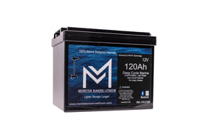 12V 120Ah Slim Bluetooth Lithium Deep Cycle Marine Battery MML-12120SB (w/ bluetooth)
