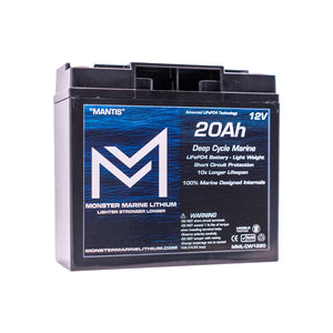 12v 20Ah Deep Cycle Lithium Marine Battery ’MANTIS’ - 12V Batteries