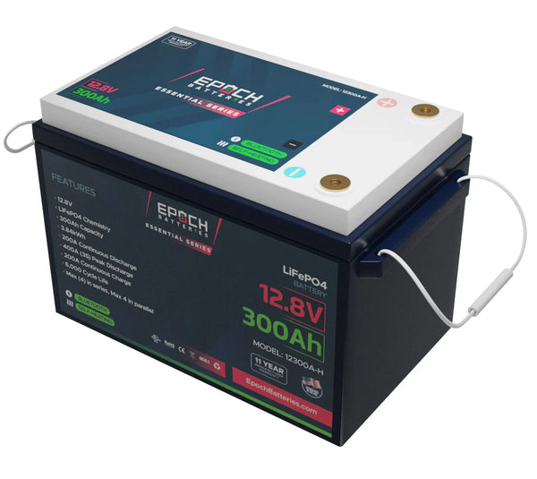 12V 300Ah Heated & Bluetooth LiFePO4 Battery - Deep Cycle Lithium Battery