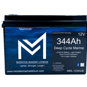 12v 344Ah Lithium Deep cycle MML-12344B Bluetooth - 12V Batteries