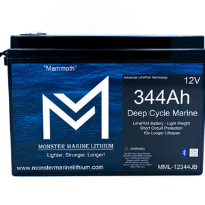 12v 344Ah Lithium Deep cycle MML-12344B Bluetooth - 12V Batteries