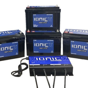 12v/36v-100/125 Ionic Battery Package with Charger