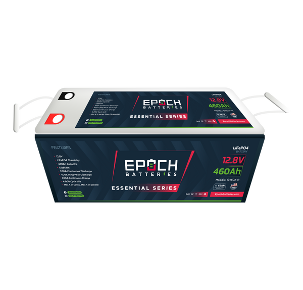 12V 460Ah Essential Series - Bluetooth & Heated LiFePO4 Battery - Lithium Battery