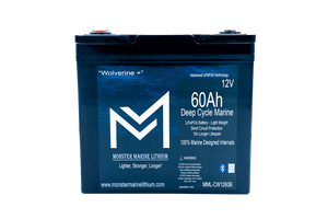 12v 60Ah Deep Cycle Lithium Marine Battery ’Wolverine’ - Bluetooth - MML-1260B - 12V Batteries