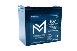12v 60Ah Deep Cycle Lithium Marine Battery ’Wolverine’ - Bluetooth - MML-1260B - 12V Batteries