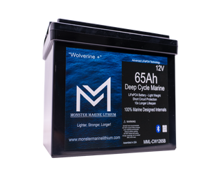 12v 65Ah Deep Cycle Lithium Marine Battery ’Wolverine’ - Bluetooth - MML-1265B - 12V Batteries