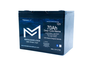 12v 70Ah Deep Cycle Lithium Marine Battery ’Tarpon’ Bluetooth - 12V Batteries