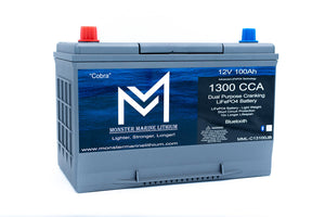 1300CCA 100Ah Dual Purpose Cranking Lithium “Cobra” - Bluetooth - MML-C12V13JB