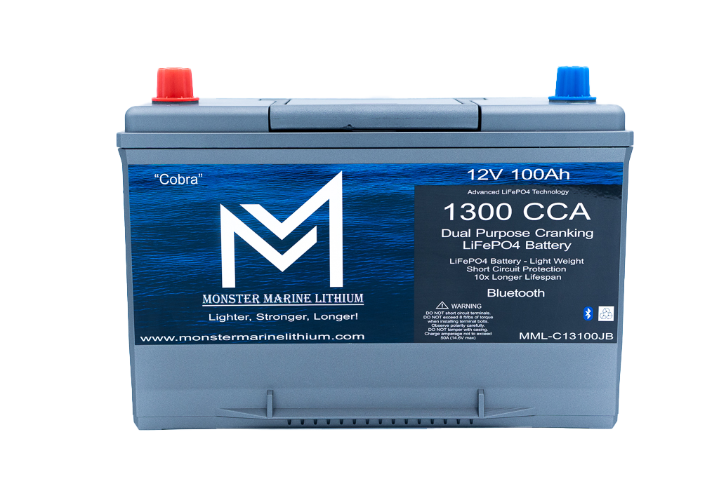 Dual Purpose R14 1300CCA 100Ah Dual Purpose Cranking Lithium “Cobra” - Bluetooth - MML ...