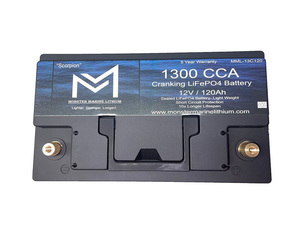 1300CCA 120Ah Dual Purpose Bluetooth Cranking Lithium ’Scorpion’