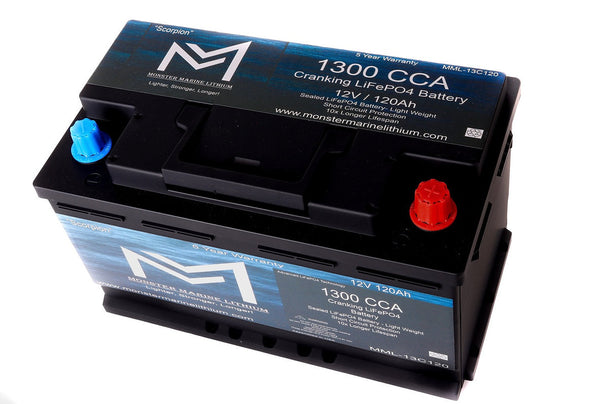 1300CCA 120Ah Dual Purpose Bluetooth Cranking Lithium ’Scorpion’