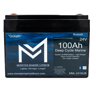 24V 100Ah Lithium Marine Trolling Motor Battery ’Goliath’ - Bluetooth