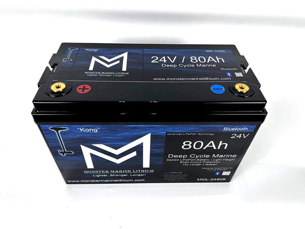 24V 80Ah Lithium Bluetooth Marine Trolling Battery ’Kong’