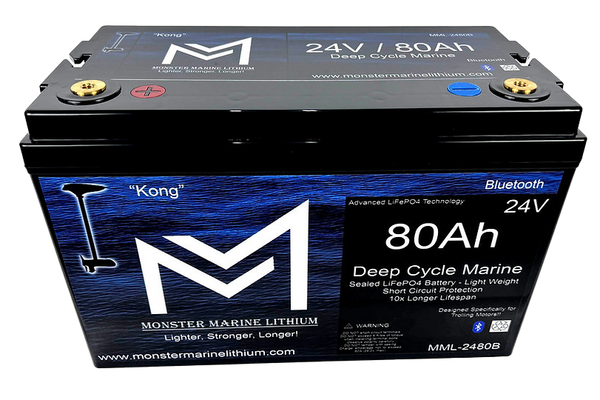 24V 80Ah Lithium Bluetooth Marine Trolling Battery ’Kong’