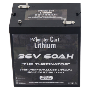 36V 60AH & charger - ’THE TURFINATOR’ - BLUETOOTH HIGH PERFORMANCE LITHIUM GOLF CART BATTERY - GC2 GROUP