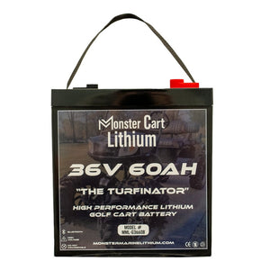 36V 60AH & charger - ’THE TURFINATOR’ - BLUETOOTH HIGH PERFORMANCE LITHIUM GOLF CART BATTERY - GC2 GROUP