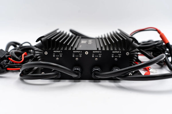 4 Bank Lithium & AGM Marine Waterproof Battery Charger - Battery Chargers