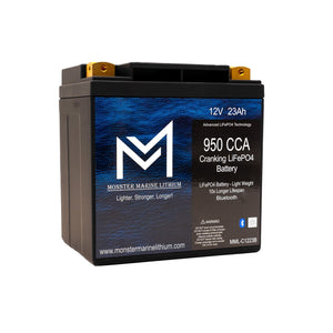 950CCA 12V 23AH Cranking Lithium Battery - BLUETOOTH - MML-C1223B