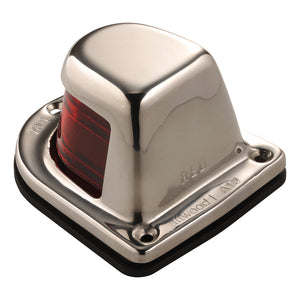 Attwood 1-Mile Deck Mount Red Sidelight - 12V - Stainless Steel Housing [66319R7] - Navigation Lights