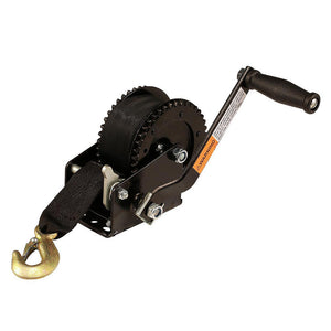 Attwood 2000 lb Dual Drive Winch - 2’’ x 20 Nylon Strap [11195-4] - Trailer Winches