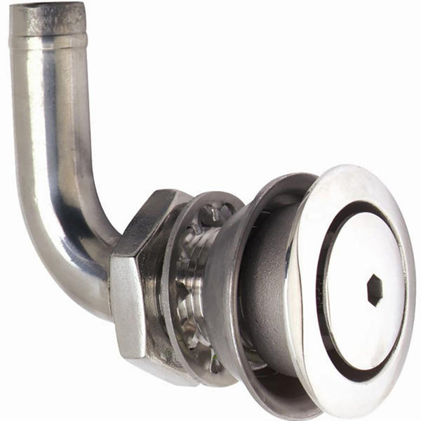 Attwood 316 Stainless Steel Alloy Flush Mount Fuel Vent - 90 Vent [66032-3] - Fuel Systems