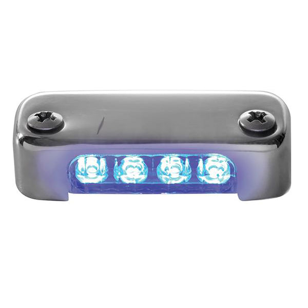 Attwood Blue LED Micro Light w/Stainless Steel Bezel Vertical Mount [6350B7] - Interior / Courtesy Light