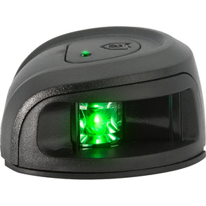 Attwood LightArmor Deck Mount Navigation Light - Black Composite - Starboard (green) - 2NM [NV2012PBG-7] - Navigation