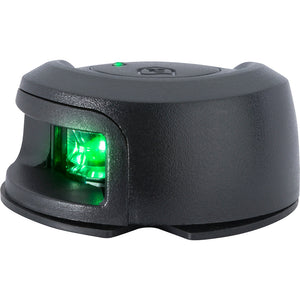 Attwood LightArmor Deck Mount Navigation Light - Black Composite - Starboard (green) - 2NM [NV2012PBG-7] - Navigation