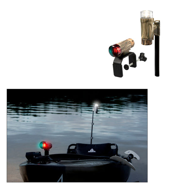 Attwood PaddleSport Portable Navigation Light Kit - C-Clamp Screw Down or Adhesive Pad - RealTree Max-4 Camo [14195-7]