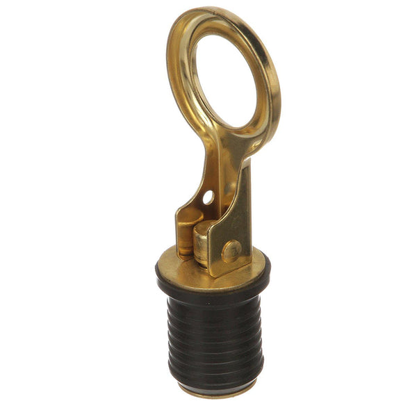 Attwood Snap-Handle Brass Drain Plug - 1’’ Diameter [7524A7] - Fittings