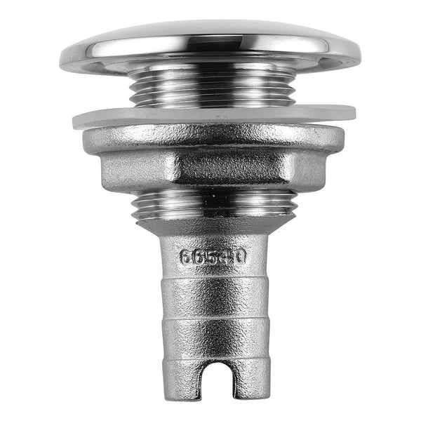 Attwood Stainless Steel Thru-Hull Short Straight Barbed - 3/4’’ Inner Diameter [66541-3] - Thru-Hull Fittings