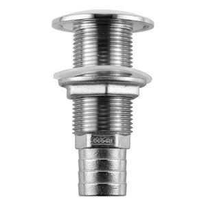 Attwood Stainless Steel Thru-Hull Standard Straight Barbed - 1’’ Inner Diameter [66548-3] - Thru-Hull Fittings