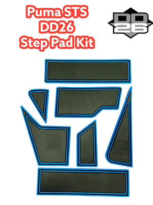 Bass Cat Puma STS and Lynx STS Step Pad Kit 7pc - Blue Trim - Boating & Water Sports