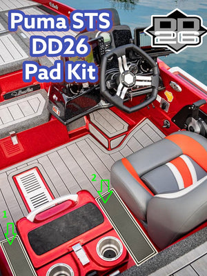 Bass Cat Puma STS and Lynx STS Step Pad Kit 7pc - Boating & Water Sports