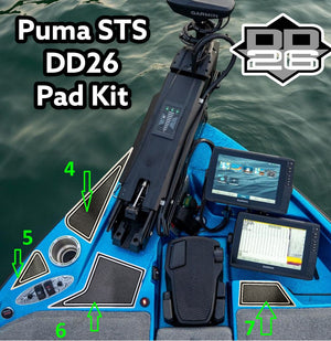 Bass Cat Puma STS and Lynx STS Step Pad Kit 7pc - Boating & Water Sports