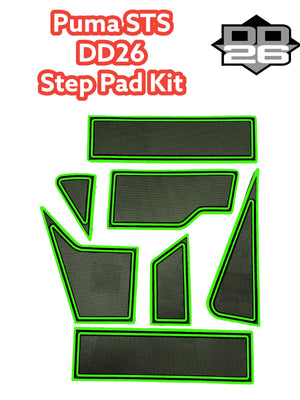 Bass Cat Puma STS and Lynx STS Step Pad Kit 7pc - Green Trim - Boating & Water Sports
