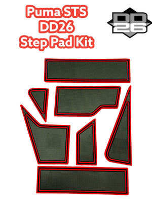 Bass Cat Puma STS and Lynx STS Step Pad Kit 7pc - Red Trim - Boating & Water Sports