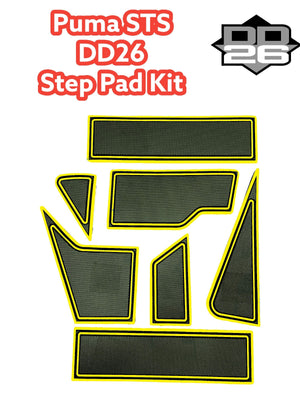 Bass Cat Puma STS and Lynx STS Step Pad Kit 7pc - Yellow Trim - Boating & Water Sports